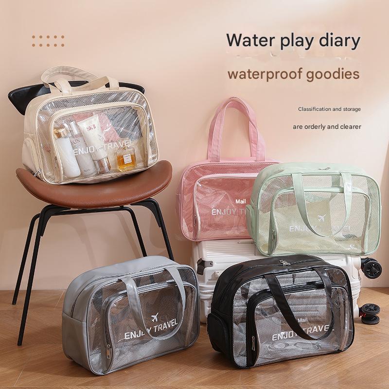 Waterproof beach bag with wet and dry separation, gym and swim storage bag, toiletries and cosmetic bag for swimsuits and goggles (Gray has no shoe โ image 5
