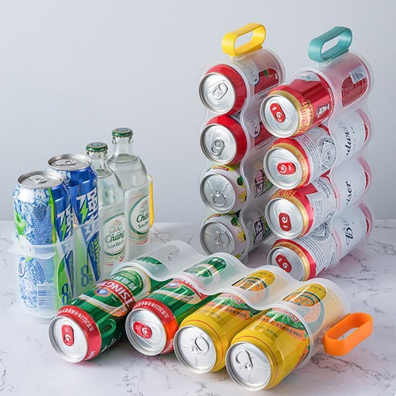 Beer Soda Can Storage Holder Kitchen Fridge Space Saver Rack Organizer 1-3PCS - Yellow โ image 4