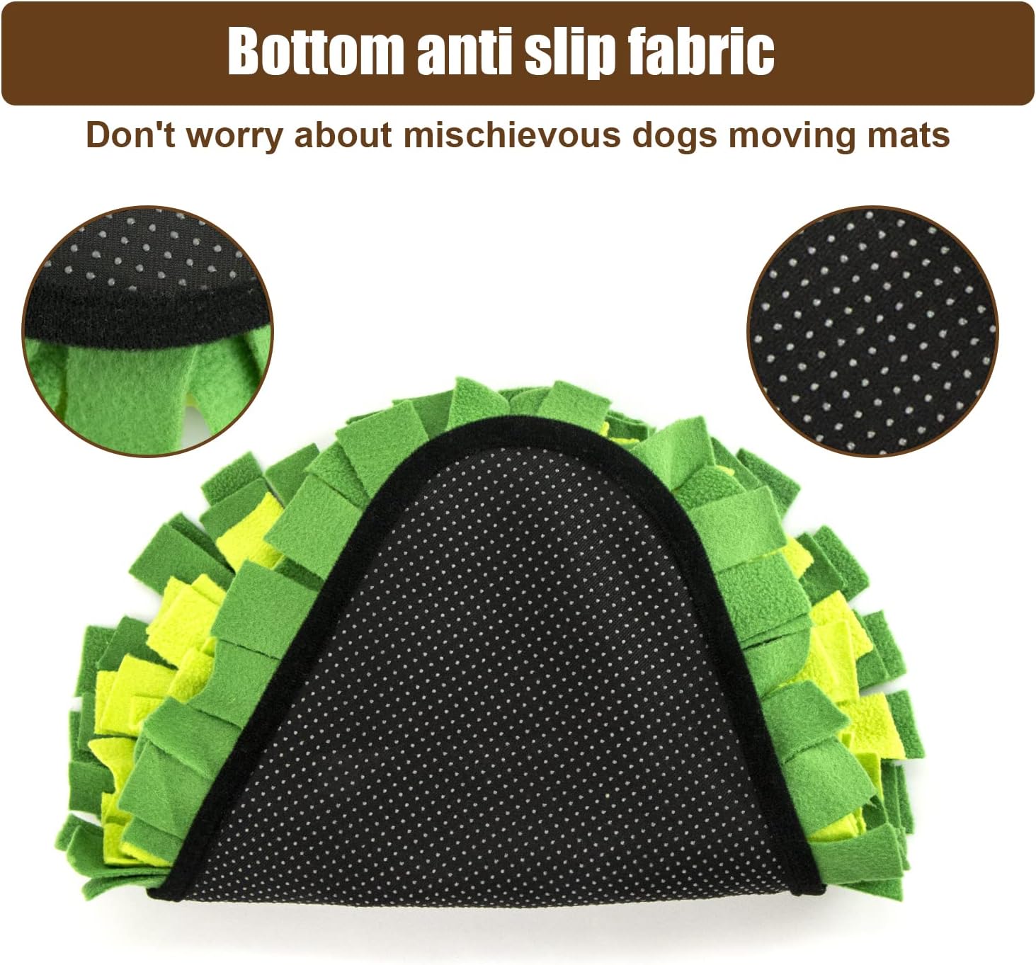 Snuffle Mat - Avocado Design with Foldable - For Dogs and Cats - Green Training Mat - Pet Activity — image 5