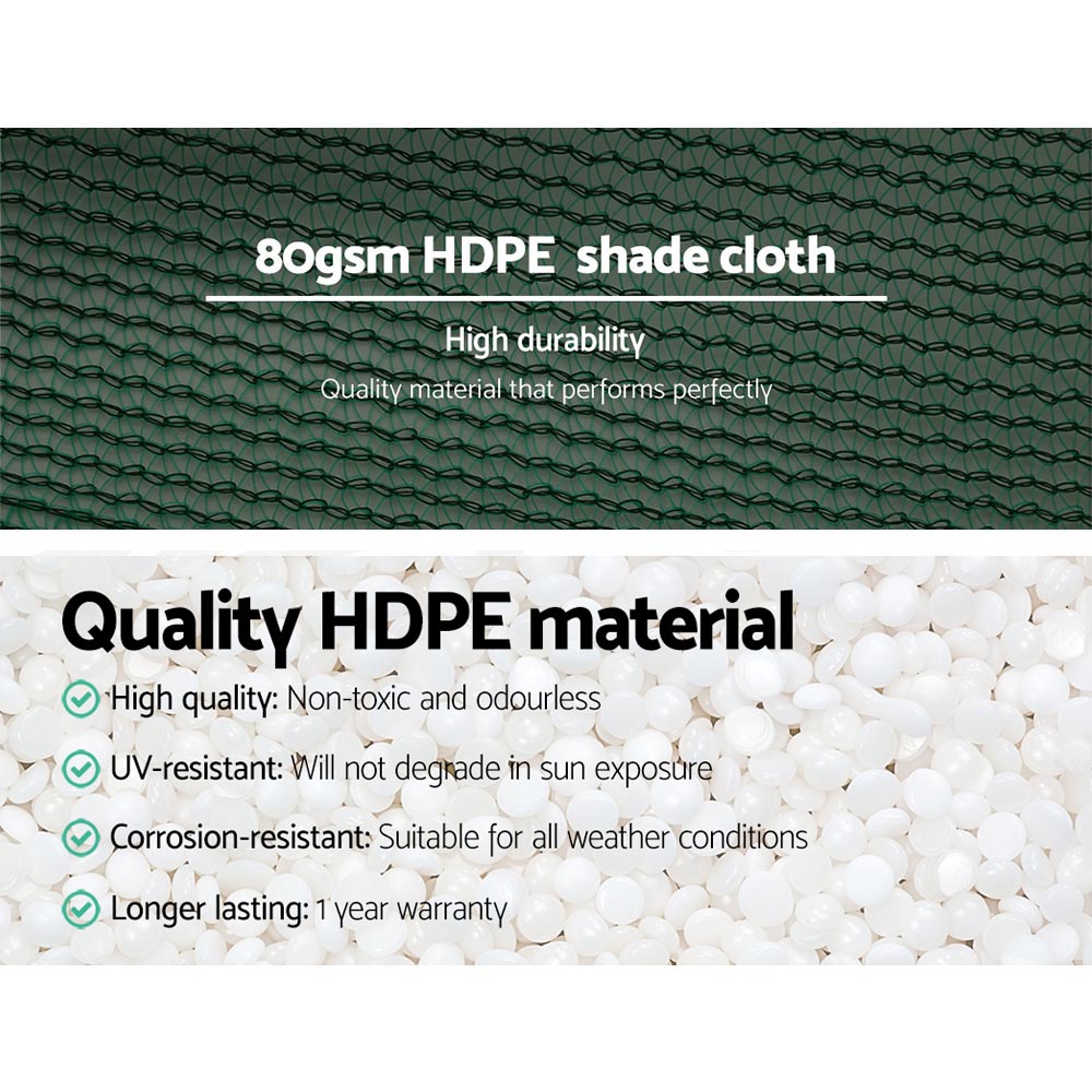 Instahut 30% Shade Cloth 1.83x20m Shadecloth Wide Heavy Duty Green โ image 5