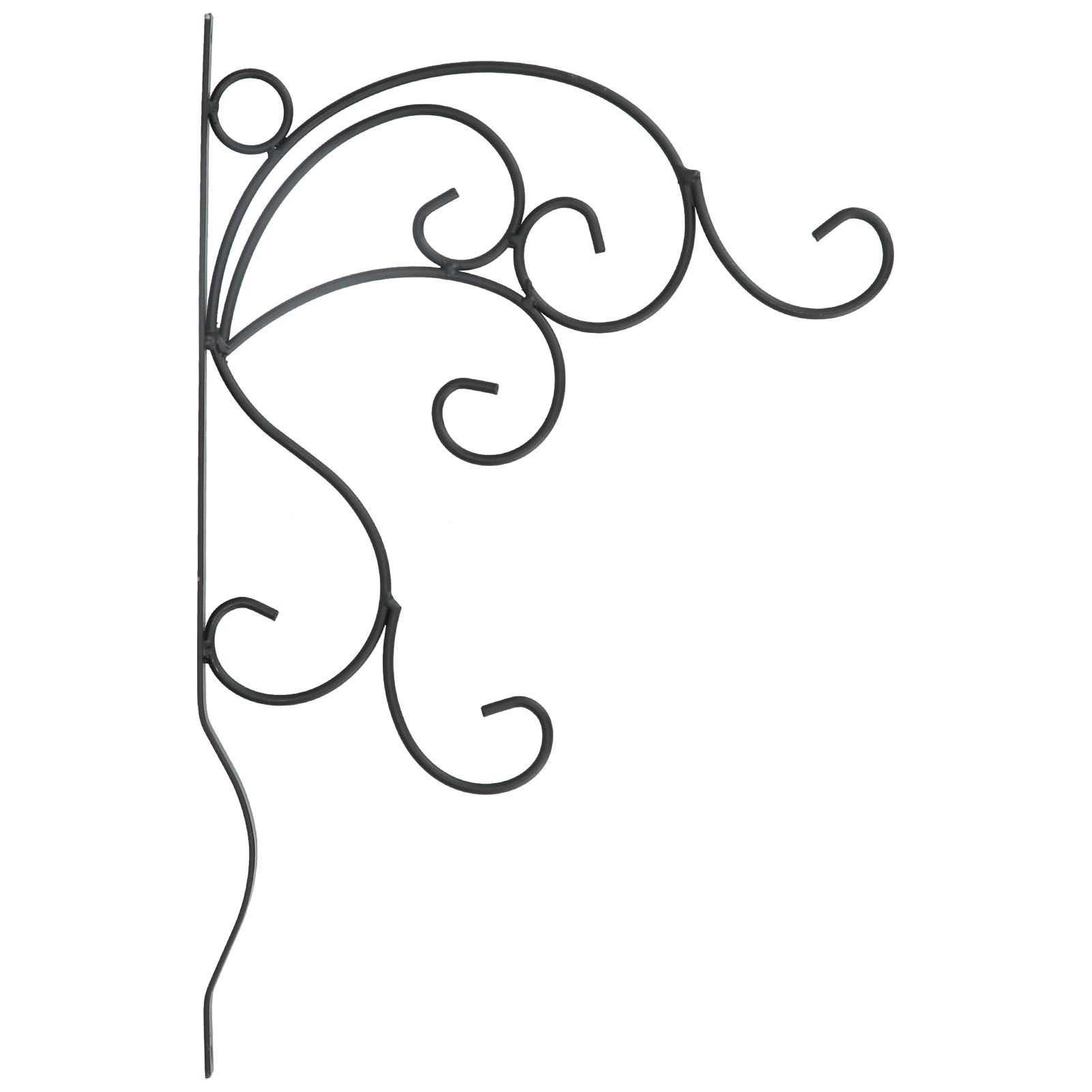 Hanging Plants Bracket Wall Mounted Iron Decorative Planter Hook Hanger with Screws for Living Room Balcony — image 2