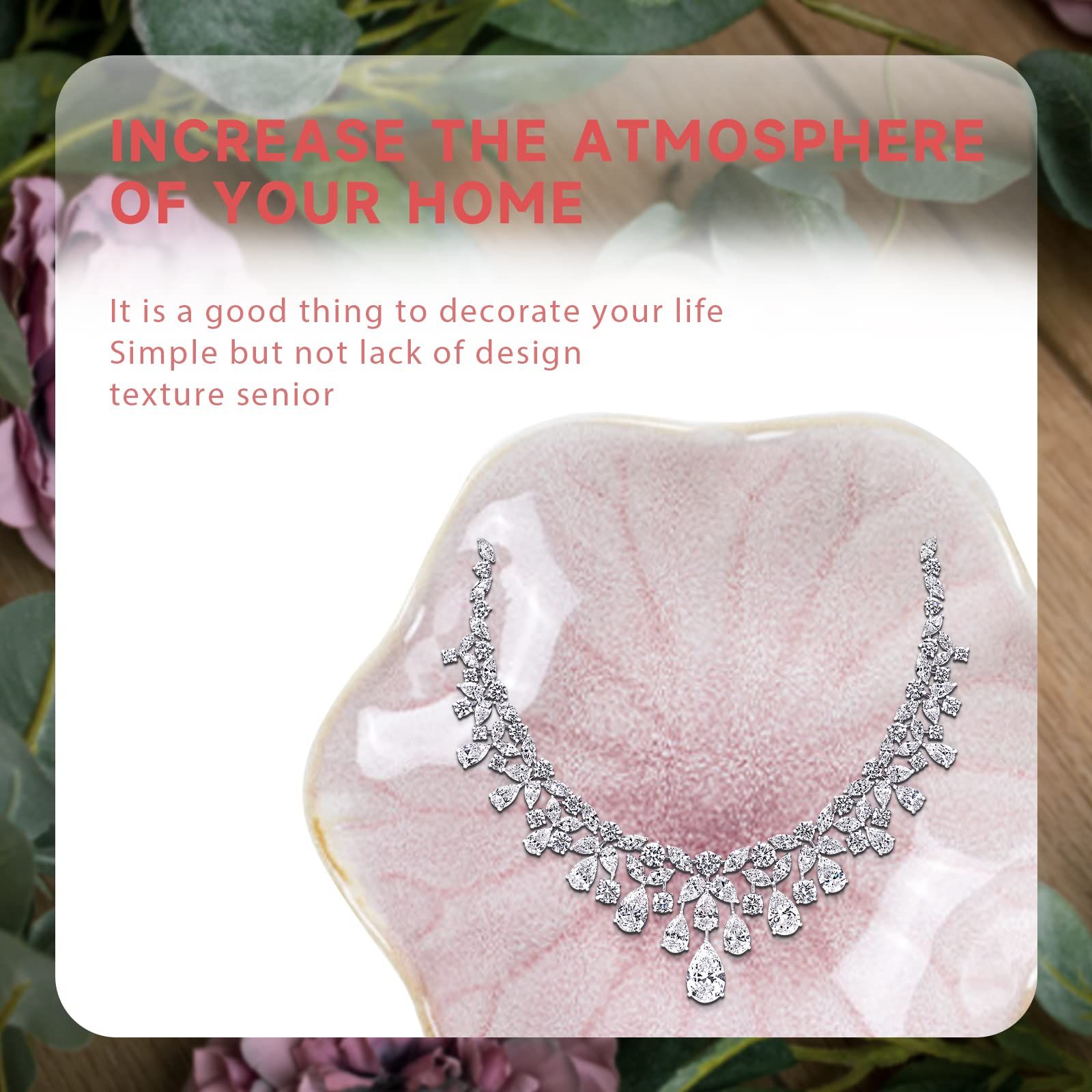 Ceramic Jewelry Tray Ring Dish, 4.33 Inch Key Bowl Ceramic Tray 4PCS, Ttrinket Dish Jewelry Dish, Home Decoration — image 3