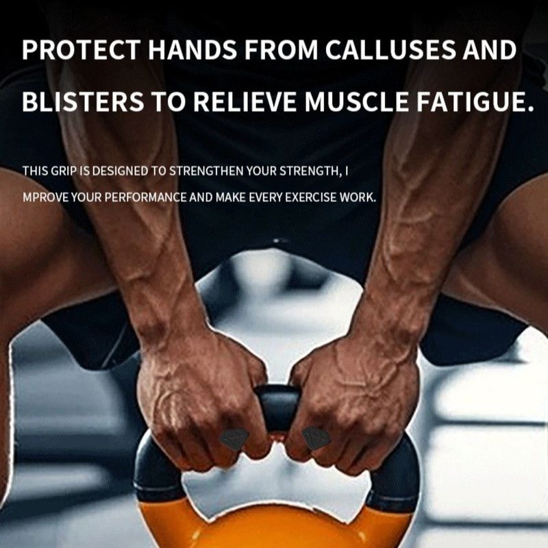 Silicone Fitness Palm Guards, Anti-Slip Lifting Palm Pads, Blister Prevention Grips (1 Pair)—Black — image 6