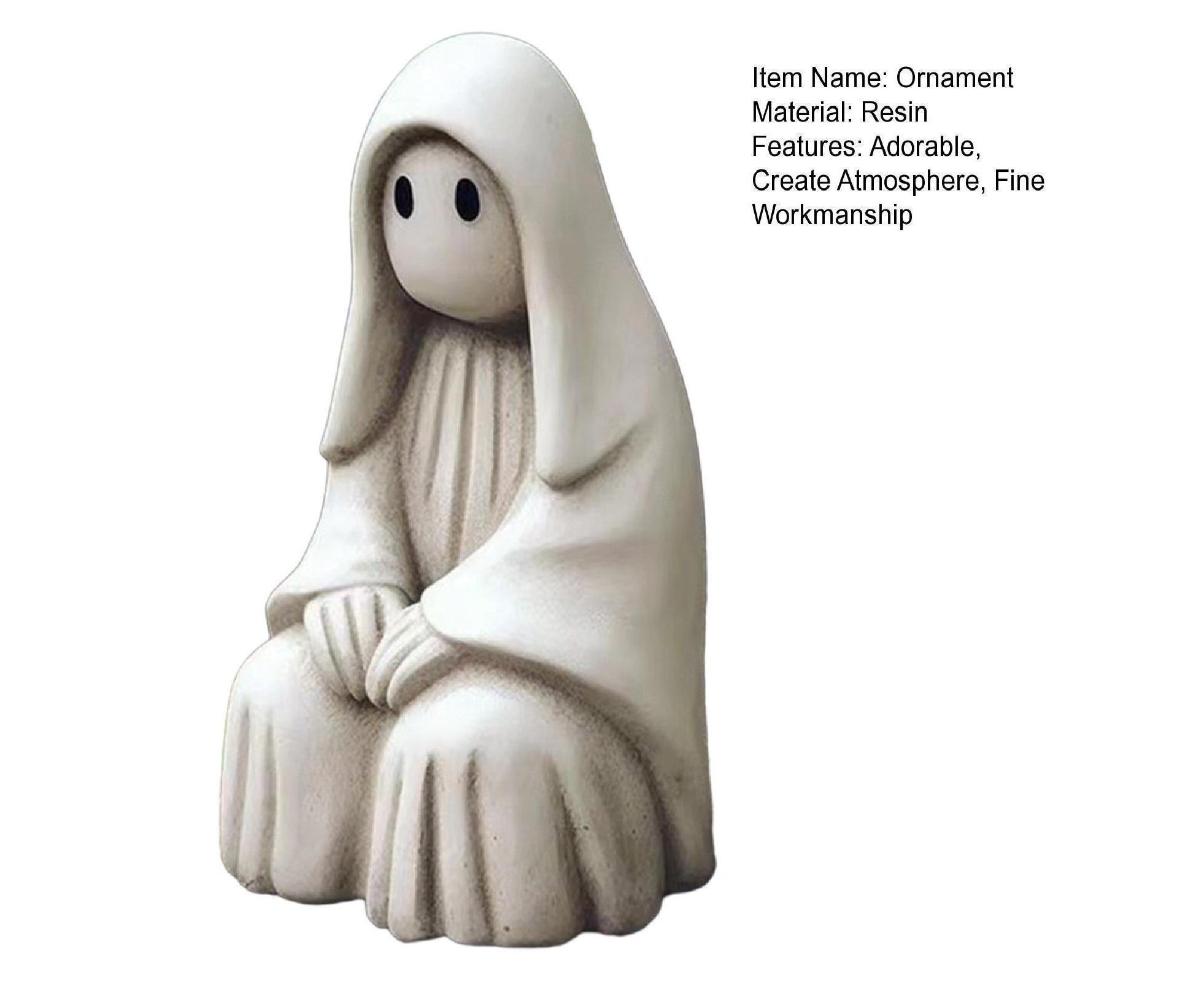 Spooky Ghost Garden Sculpture Halloween Ornament - D — image 5