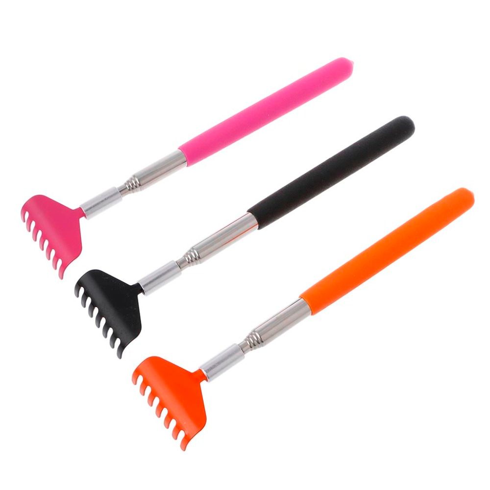 3Pcs Back Massager Telescopic, Pink Black Orange — image 3