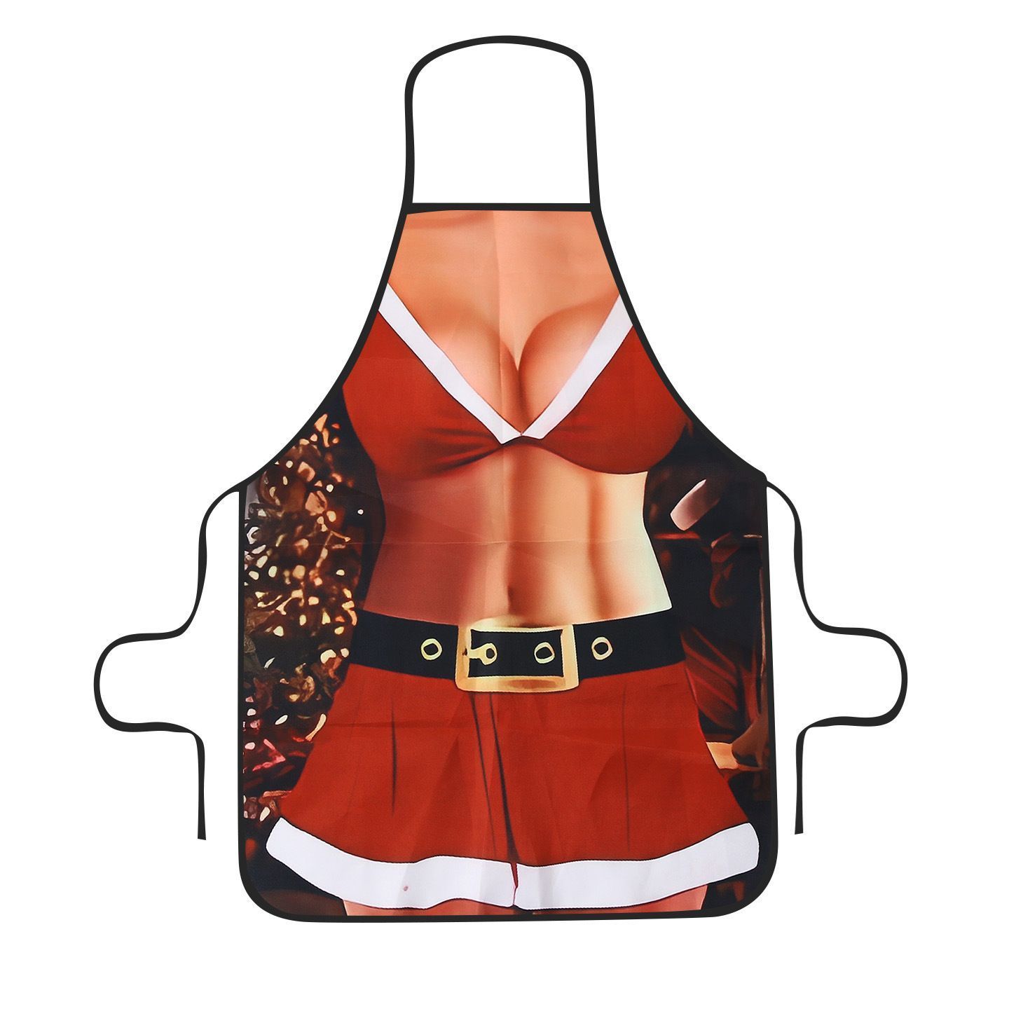 Funny Black Women‑style Party Apron, Practical Home Kitchen Apron, Playful Costume Item for Holiday Theme Party, 75*52cm