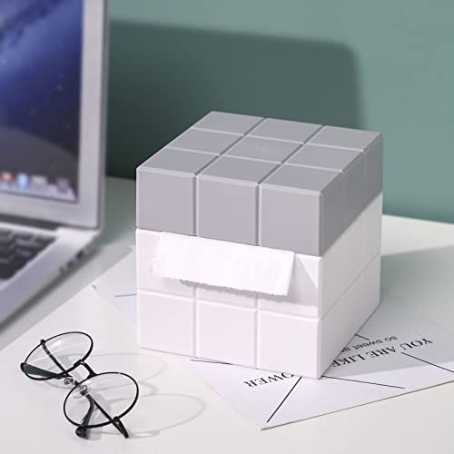 Stylish Cube Tissue Box Holder, Decorative Tissue Box for Vanity Toilet Dresser Night Stand Table Countertop Home Office Car — image 5
