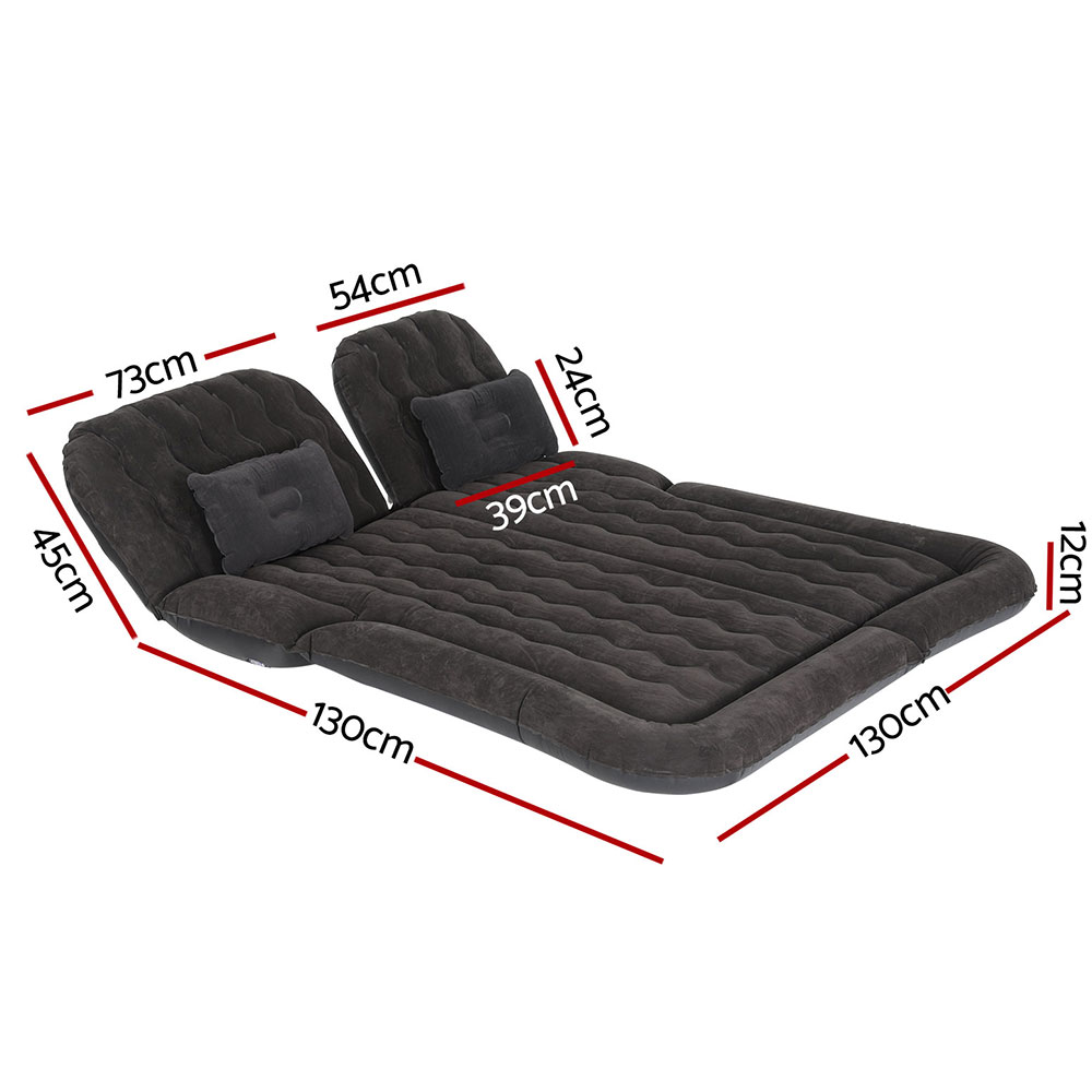 Weisshorn Car Mattress 175x130 Inflatable SUV Back Seat Camping Bed Black โ image 2