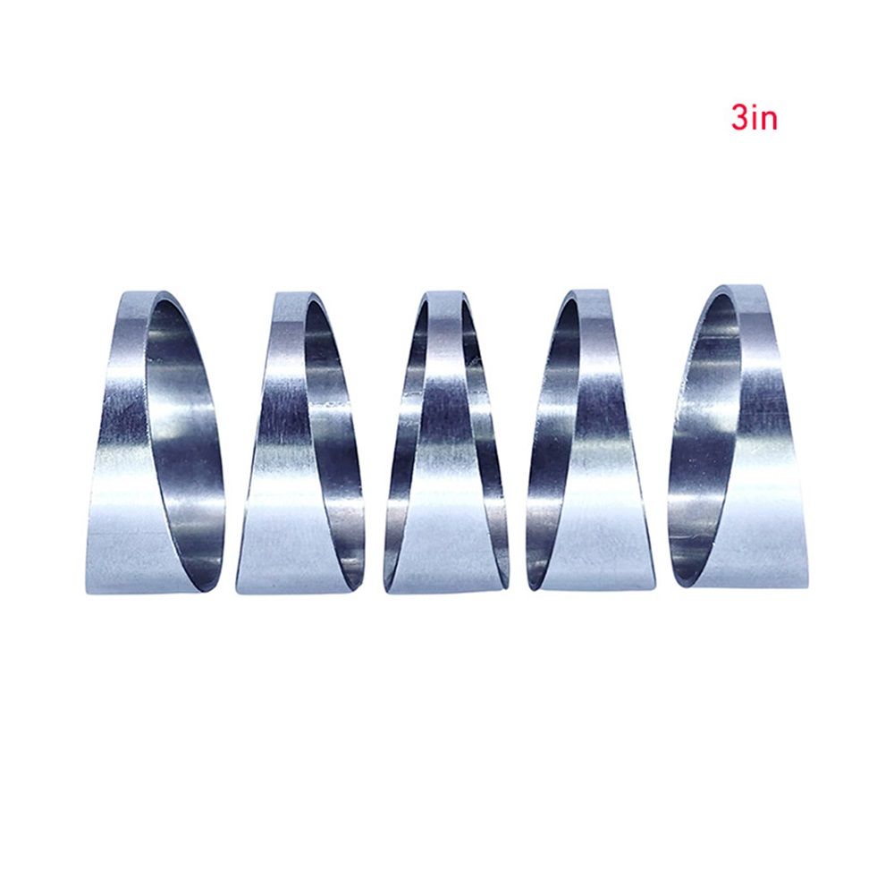 304 Stainless Steel Pie Cuts, 3'' Exhaust Pipe with Laser Cut 5 Pcs(polishing) Unwelded, Laser-Cut & Polished for High-Flow Performance 5pcs
