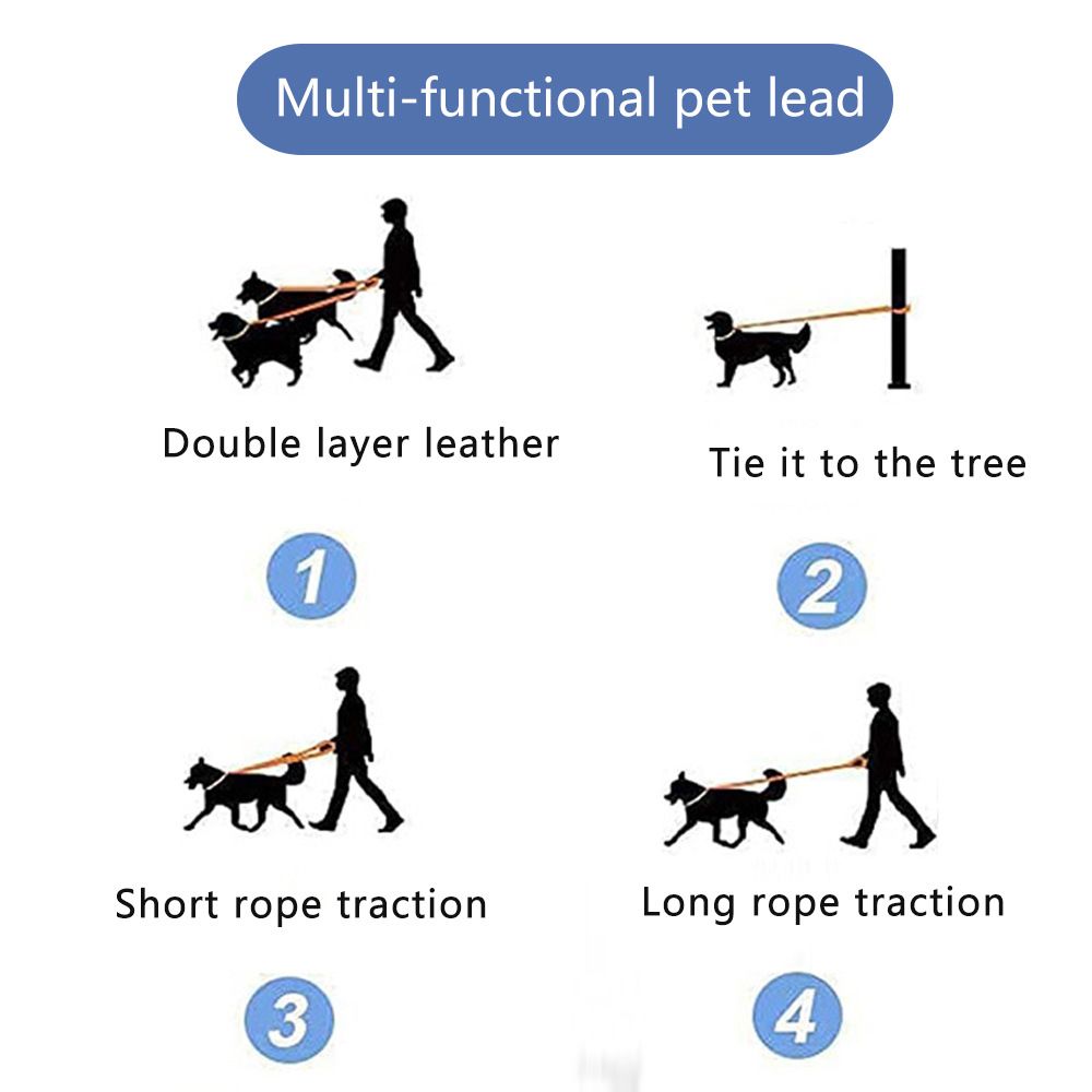 Roommate Dog Leash PVC Double Hook 1.8m Blue 1.8m*15mm — image 3