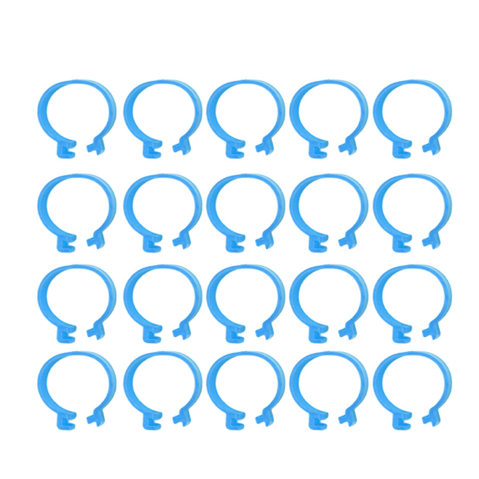100Pcs Poultry Foot Ring Chicken Bird Duck Identification Leg Bands Open Type Buckle Chicken Ankle Rings Blue 20mm โ image 3