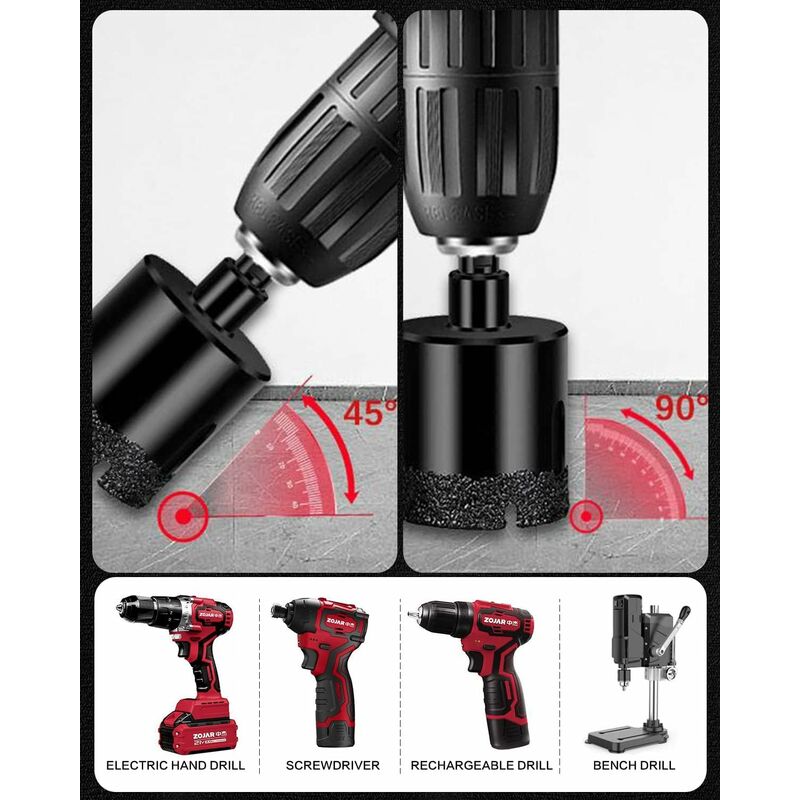 35Mm Brazed Core Diamond Hole Saw Drill Bit Hollow Hole Cutter For Glass Porcelain Tile Marble Ceramic Granite — image 3