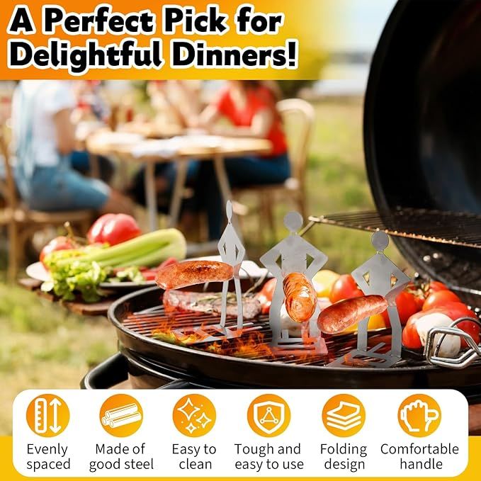 3-Piece Hot Dog Grill Tool Set with Grill Fork for Camping and Picnics — image 6