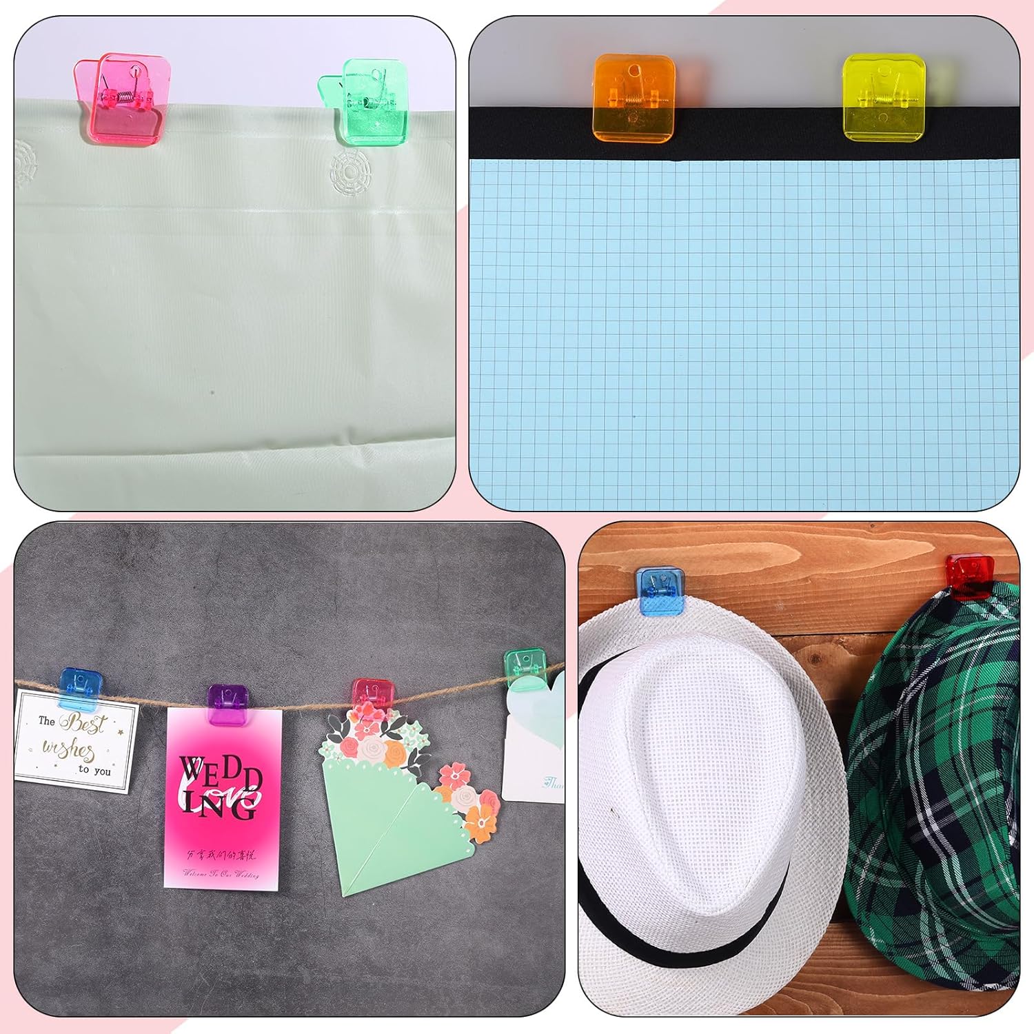 28 Pcs Colorful Self Adhesive Clips Hanging Sticky Spring Photos Bulk Back to School for Teachers Wall Home Office Classroom Paper Poster Music Scores Electric โ image 6