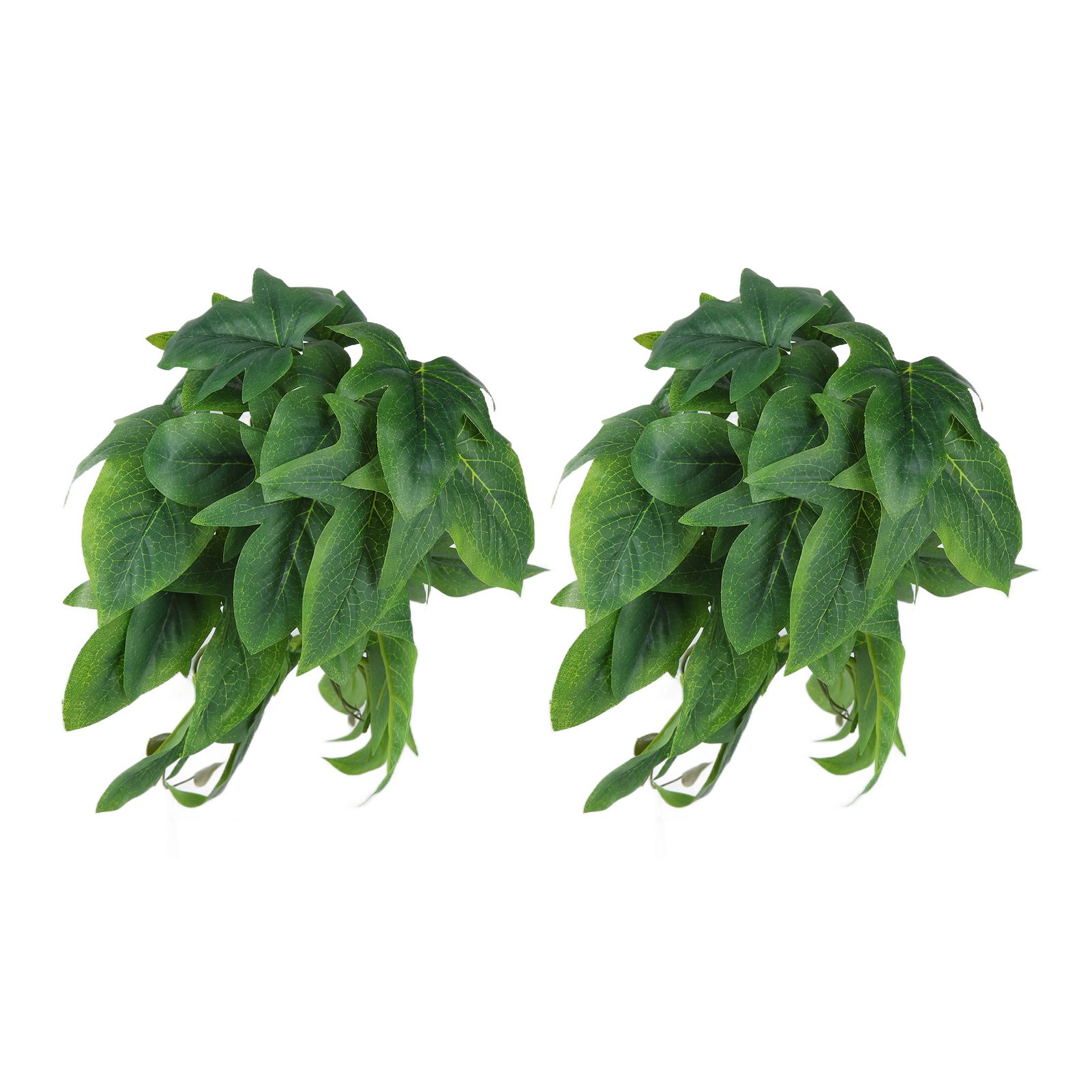 2PCS Artificial Water Plant Simulation Vine Lifelike Plastic Leaves Decoration with Suction Cup for Fish TankSweet Potato Leaves — image 3