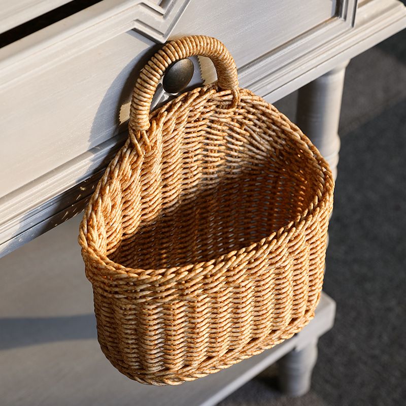 1pack Jute Hanging Basket - Small Woven Fern Hanging Rope Basket Flower Plants Wall Basket Decor Set Boho — image 2