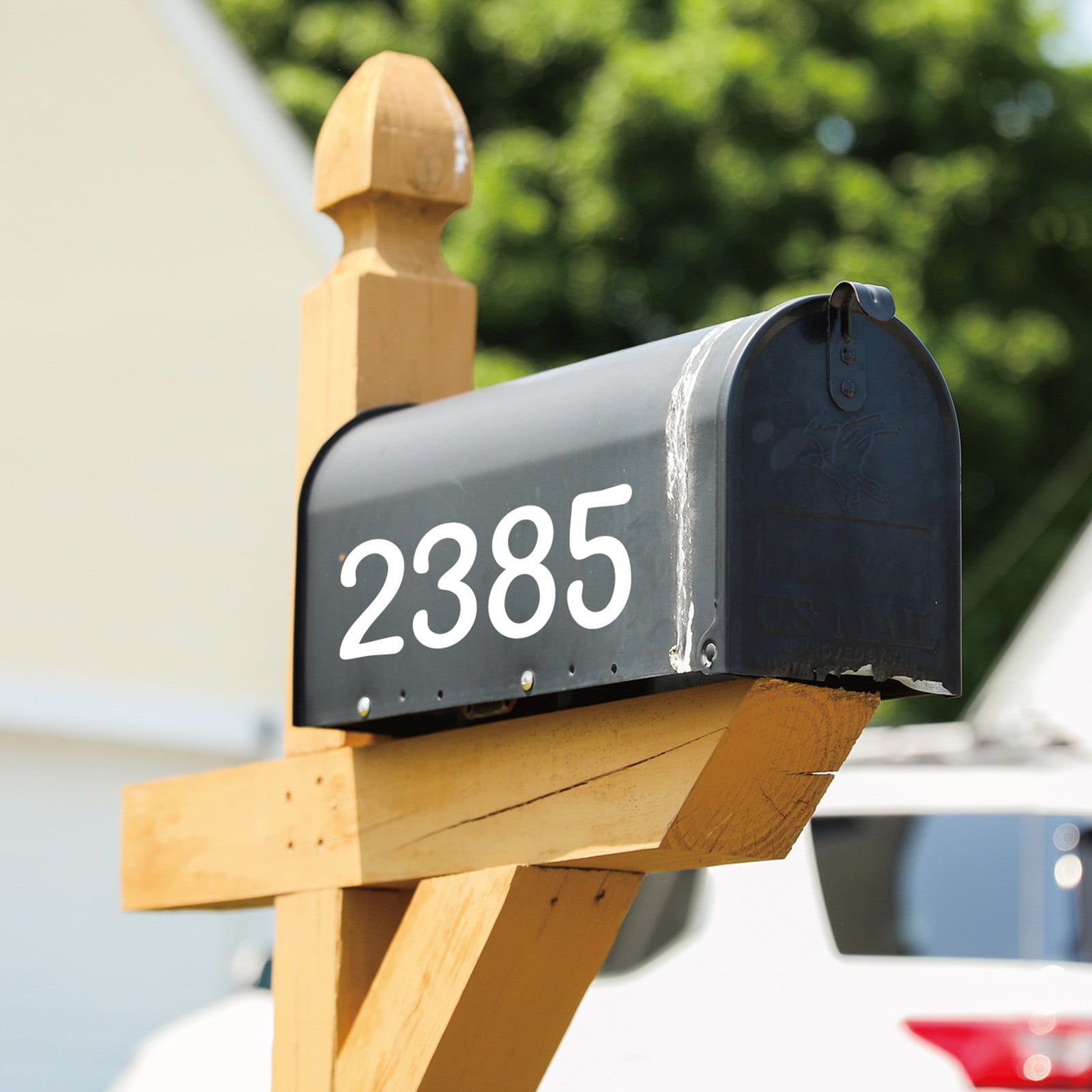 Vinyl Number Stickers, Self Adhesive Weatherproof Digit Decals for Mailbox Car and Home, Blue, 4 inches โ image 6