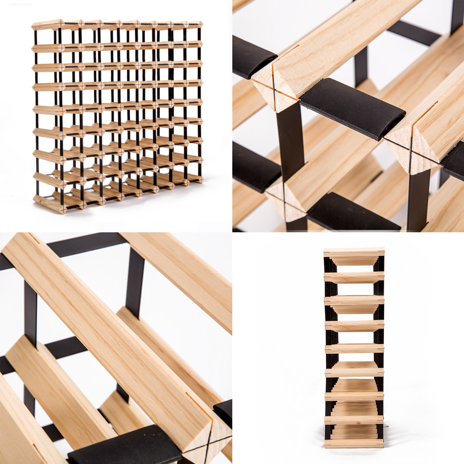 Timber Wine Rack Storage Cellar Organiser 72 Bottle โ image 4