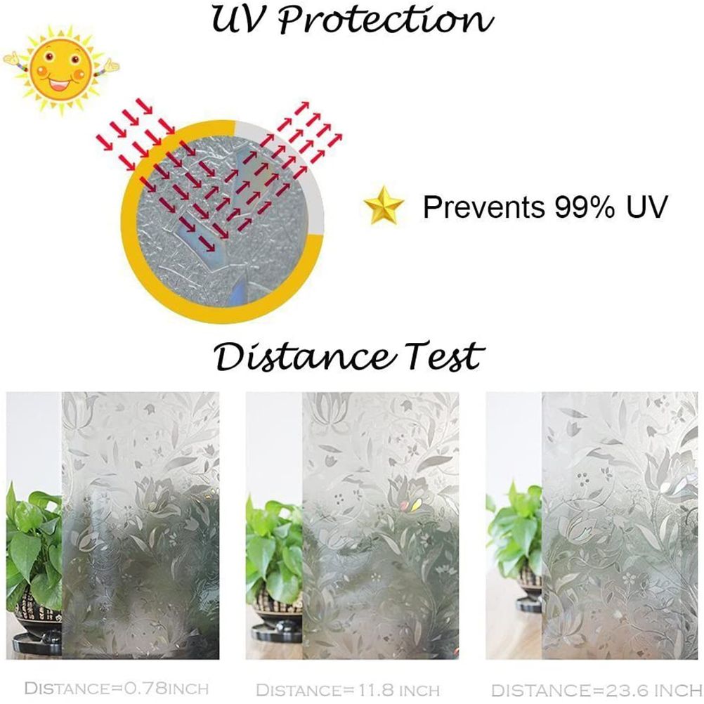 Window Film No Glue Static Decorative Films Window Frosted Film for Sun Protection — image 5