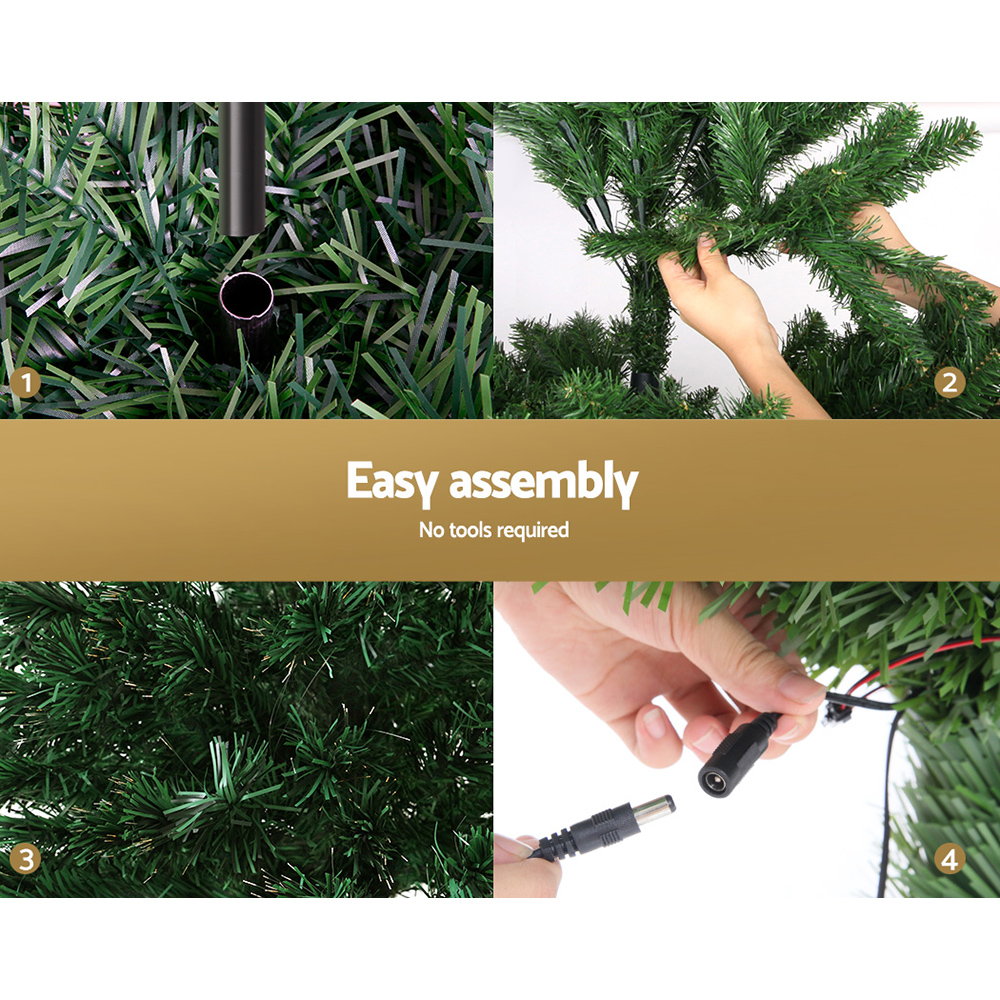 Jingle Jollys 1.8m Christmas Tree Optic Fibre LED Xmas tree Warm White — image 5