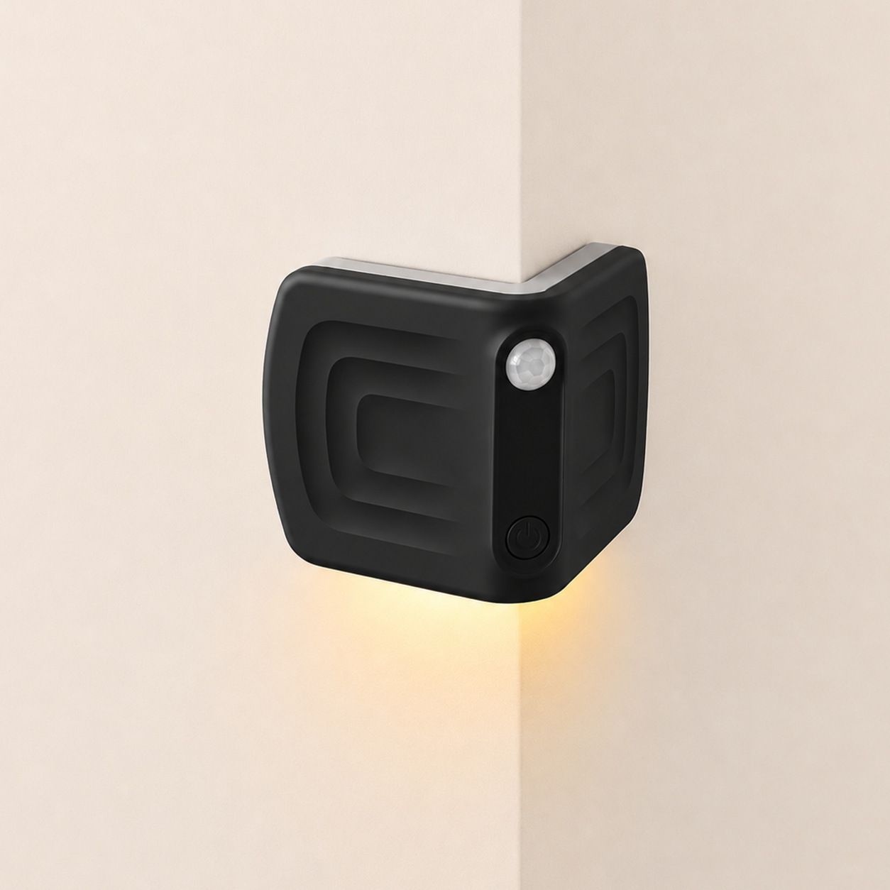 1PCS Magnetic induction corner night light, made of ABS and PVC for lightweight durability, three adjustable color temperatures, 120° motion sensing, USB-C