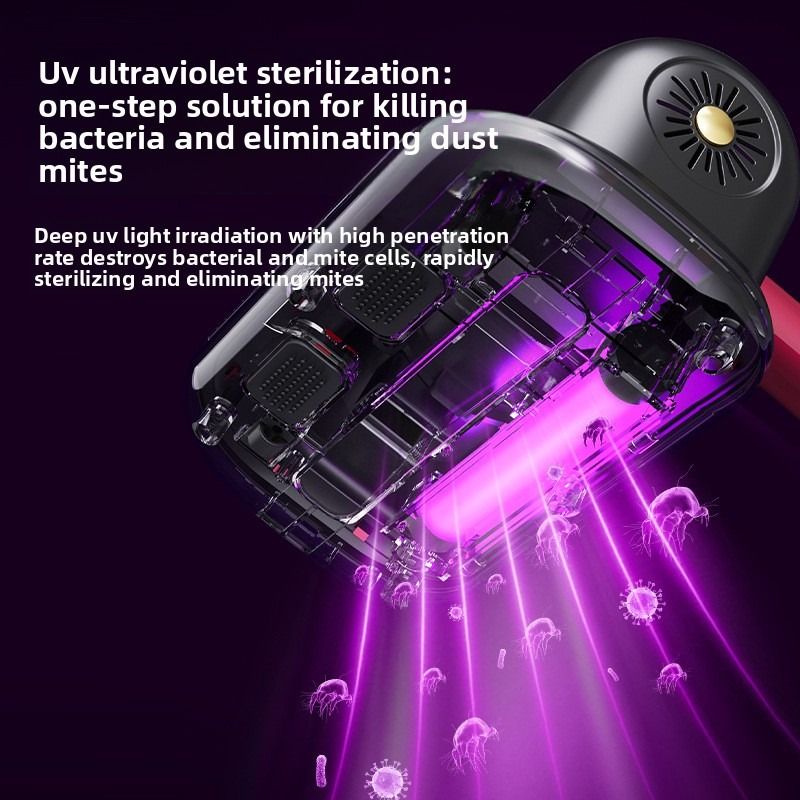 Home Handheld Dust Mite Vacuum Cleaner, High-Frequency Dual-Beating + UV Sterilization, Cordless Portable Dust Mite Remover for Mattresses and Sofas, Cordless — image 5