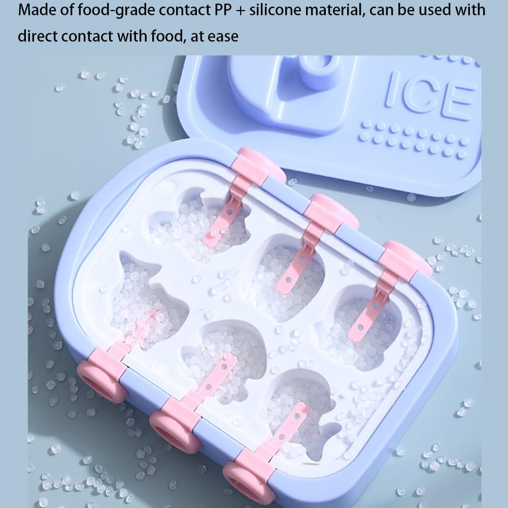 Popsicles Molds Silicone Popsicle Molds Homemade Ice Cream Molds Reusable Popsicle Molds BPA Free (Blue) โ image 2