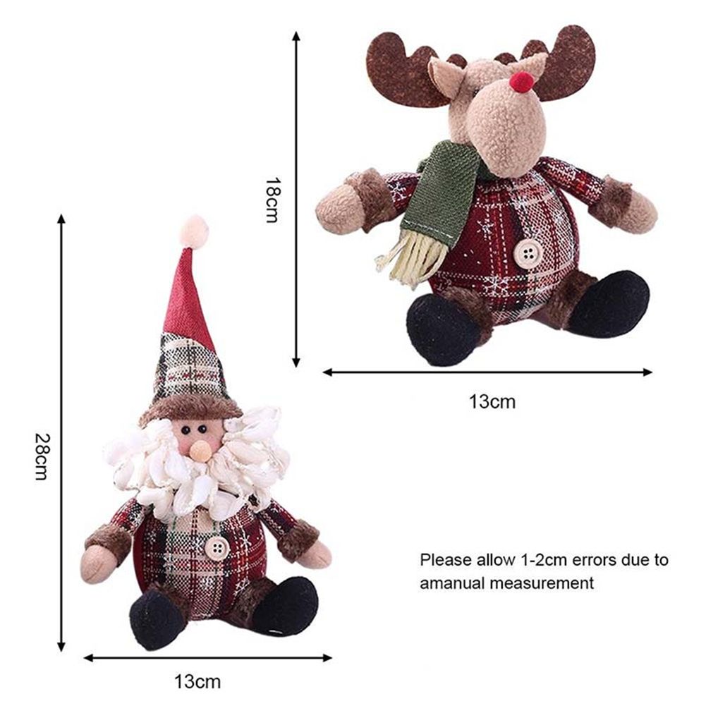 Fashion Cute Santa Snowman Deer Shaped Doll Christmas Tree Hanging Ornament โ image 2