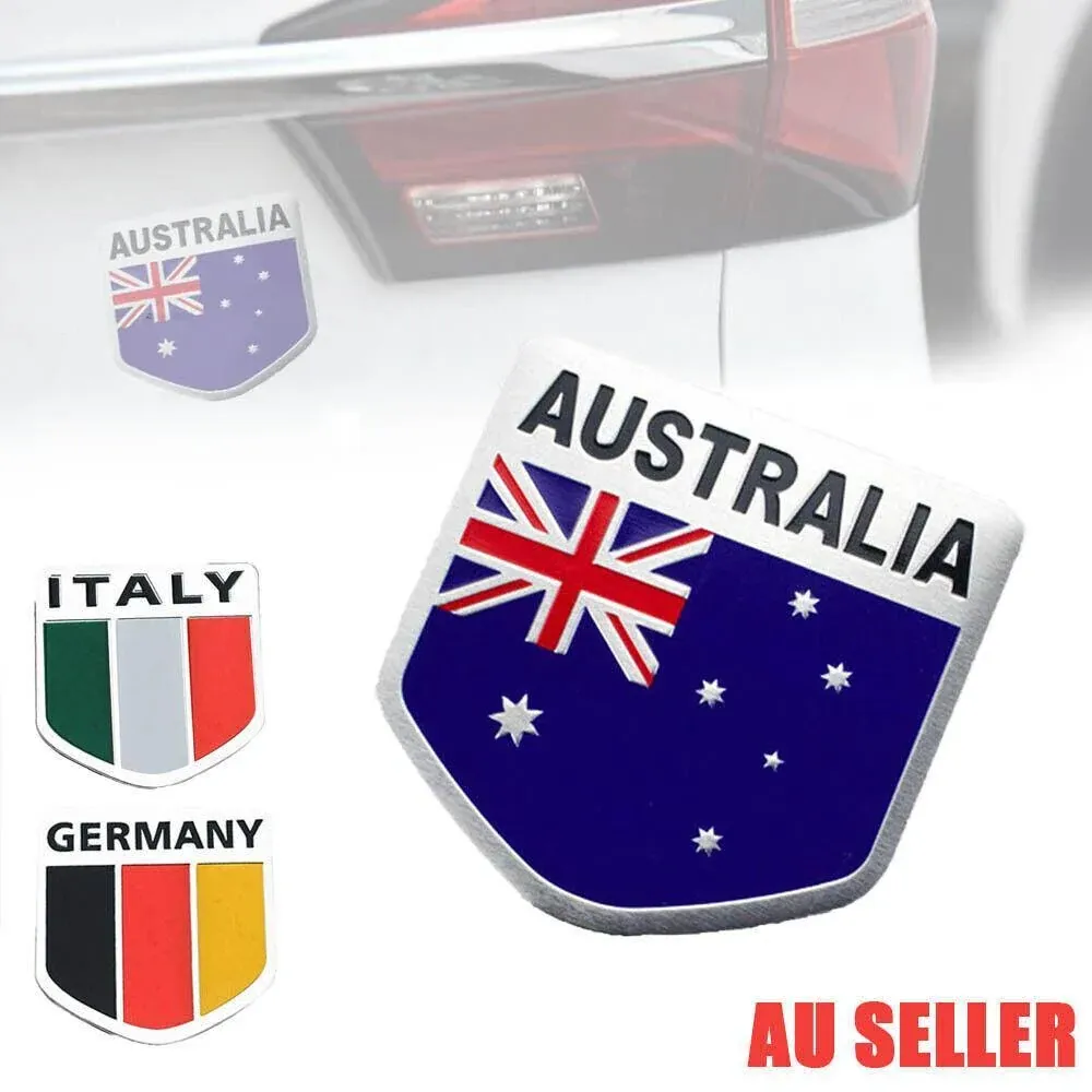 Flag Of Australia Germany Aluminum Car Emblem Badge Decal Sticker 5X5Cm - Germany — image 2