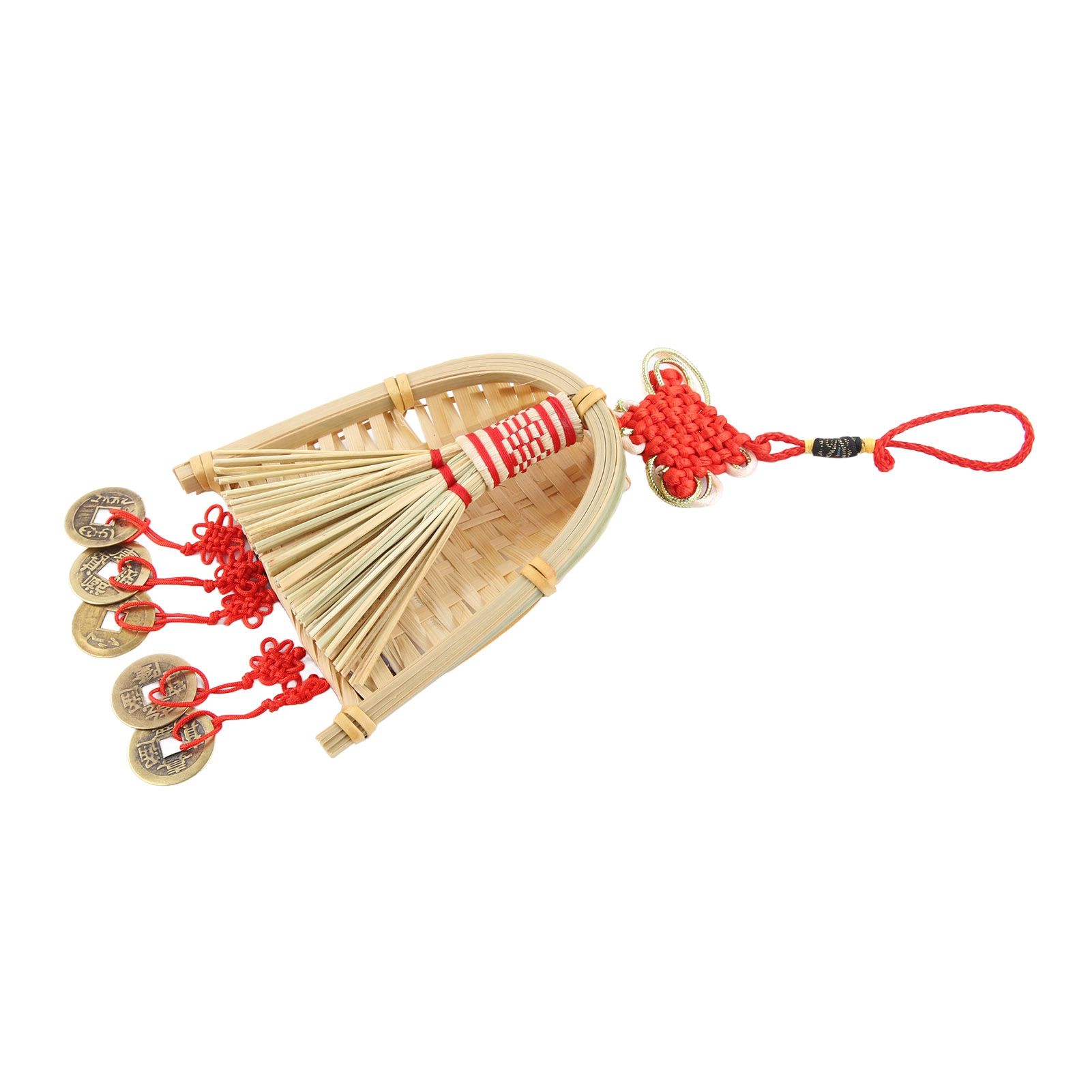 Broom Dustpan Decor Chinese Year Ornament Pendant New Tassel Hanging Decor Mini Fortune Broom Decoration B3 — image 6