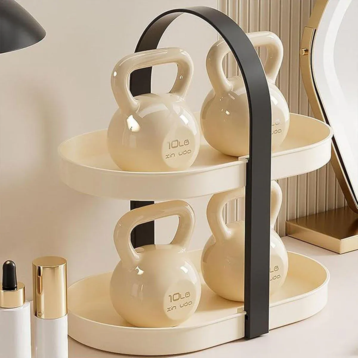 Cosmetics Organizer Desktop Storage Rack Makeup Skin Care Perfume Holder Box - Black — image 6