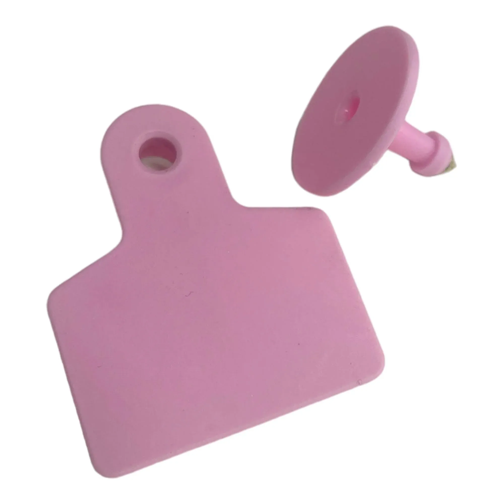 100x Cattle Ear Tags 5x4cm Set - Small Pink Blank Sheep Pig Livestock Label — image 3