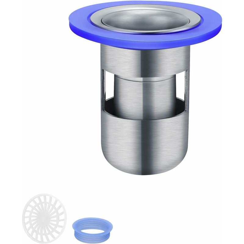 Shower Drain, Anti-Odor Shower Stopper, 304 Stainless Steel Shower Grate, Double Sealed Drain Shower Hair Filter