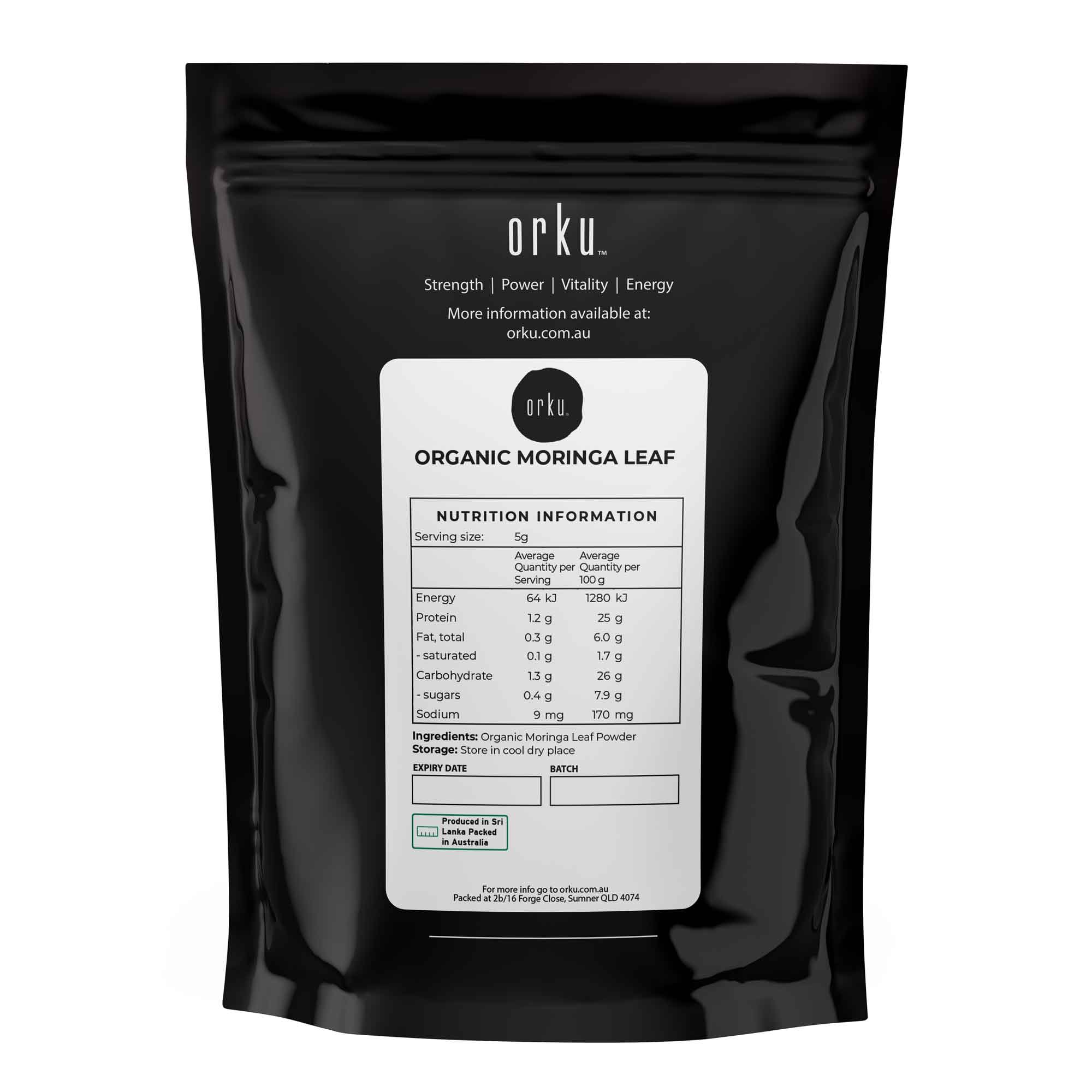 Orku 2Kg Organic Moringa Leaf Powder - Food Grade Oleifera Drumstick Leaf โ image 2