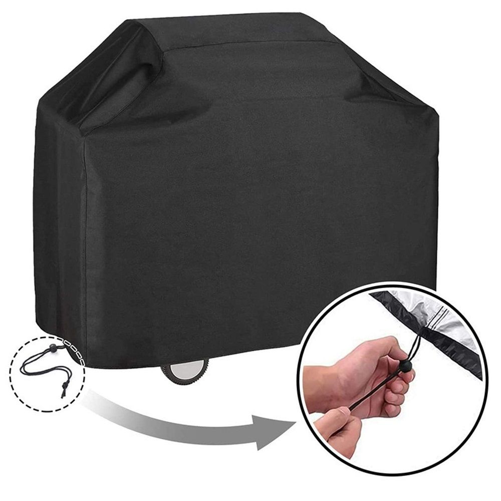 Grill Cover, BBQ Gas Grill Cover for Outdoor Grill, Waterproof, Anti-UV, Rip-Proof, Fade Resistant Material, Barbecue Cover Black 100 × 66 × 80cm — image 3