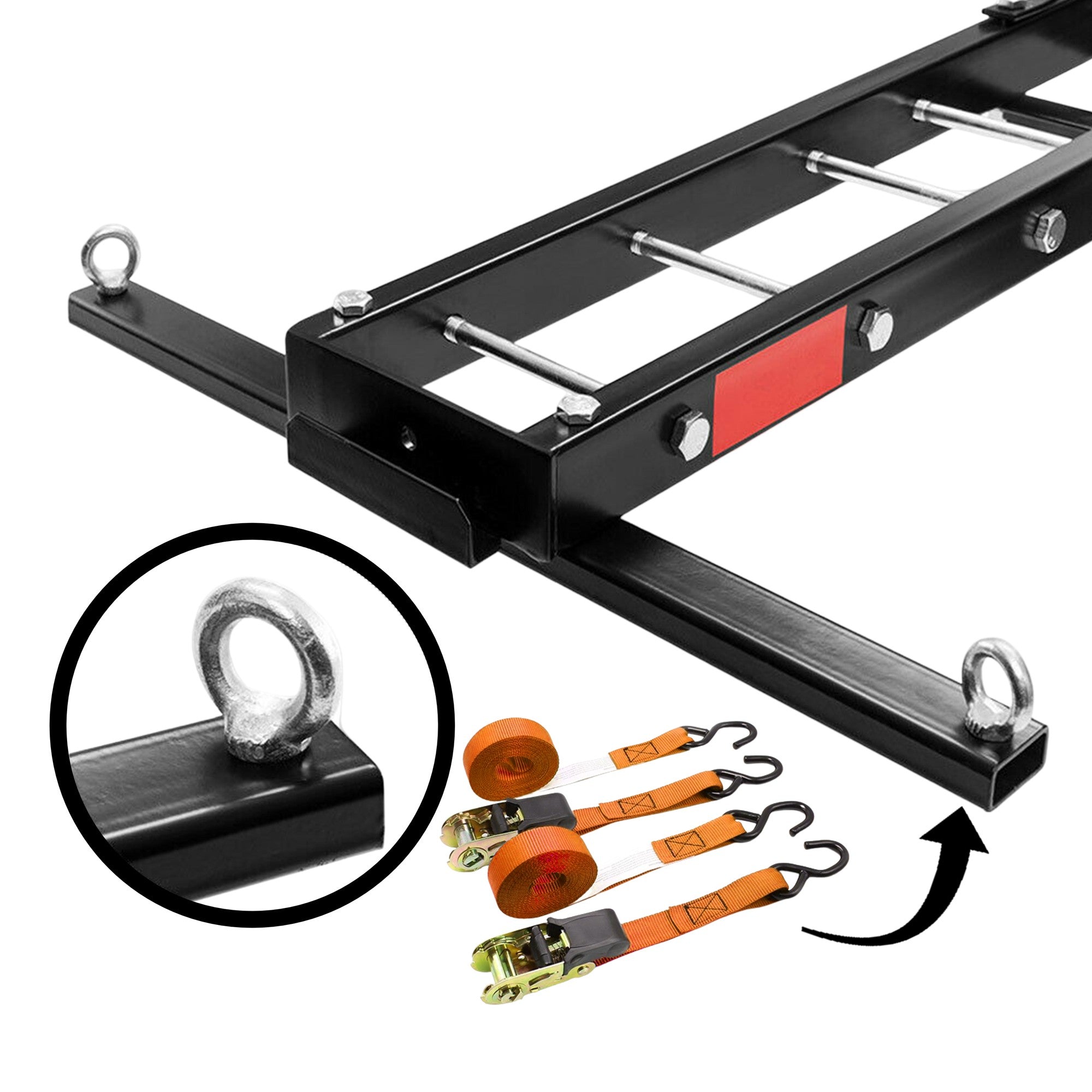 Motorcycle Motorbike Carrier Rack 2" Towbar Arm Dirt Bike Ramp Brake Lights — image 3