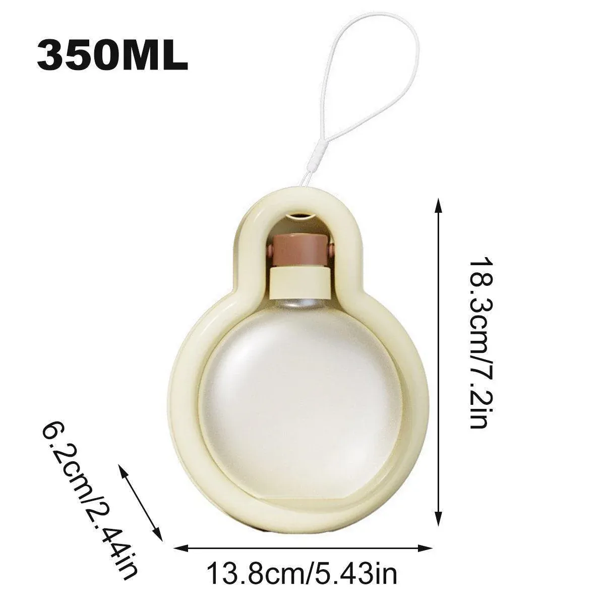Portable Foldable Pet Water Cup Large Capacity Dog Bowl Puppy Travel Kettle - Yellow โ image 4