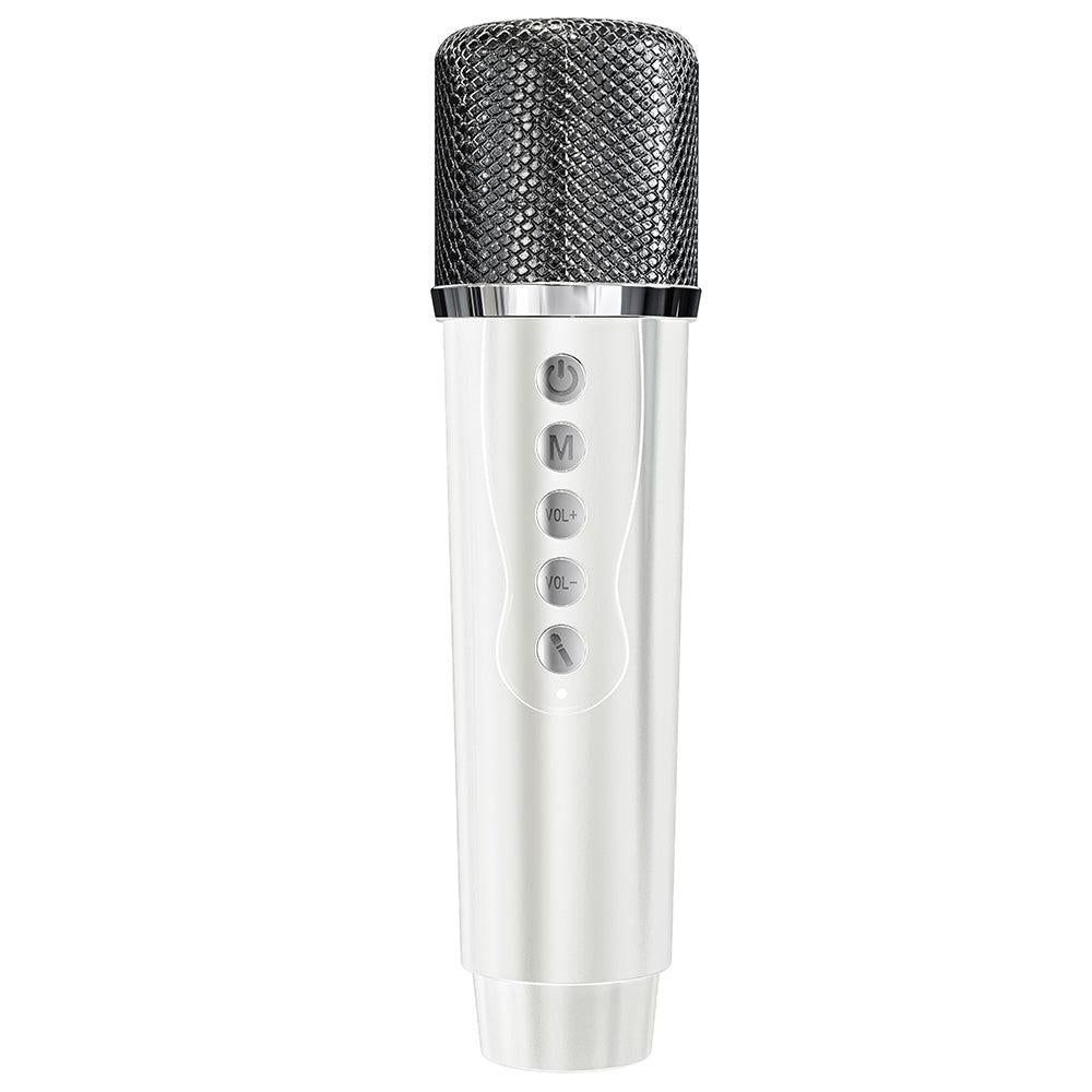 Portable Bluetooth 5.3 Speaker with 2 Wireless Microphones Home Karaoke Speaker Machine White — image 5