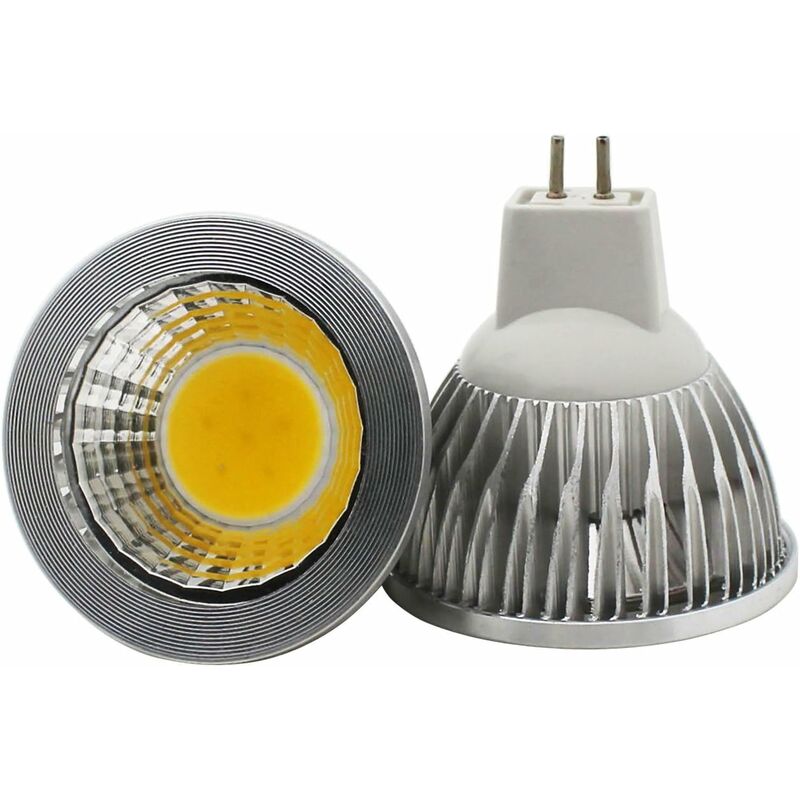 6 Units, Mr16/Gu5.3 Cob LED Bulb, 3W / 210Lm, Dc 12V, Warm White 2700K, Equivalent To 20W Halogen Bulb, Ø50X52, 90° — image 2