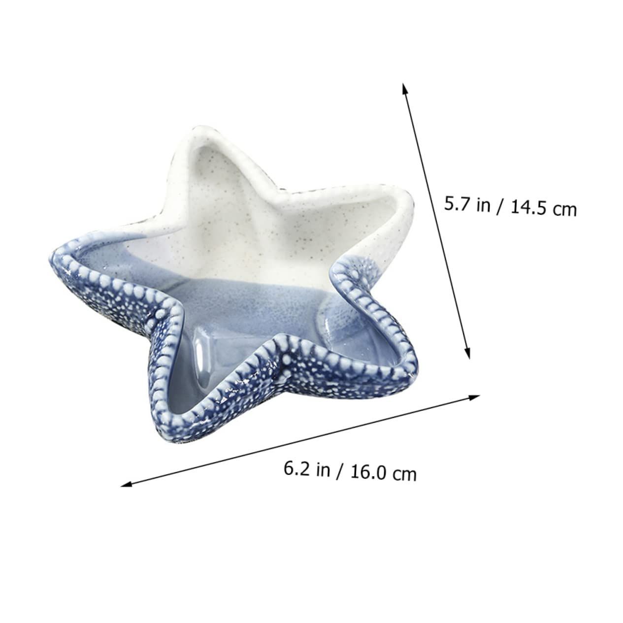 Starfish Storage Tray Candy Display Bowl Makeup pallete Nautical Jewelry Dish Shells Key Animal Decor Ceramic Storage Plates β image 4