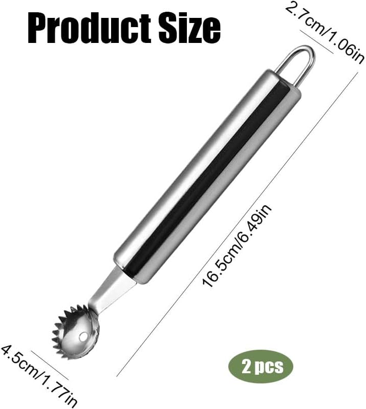 2 Pcs Stainless Steel Strawberry Huller and Tomato Stem Corer Tool, Tomato Stem Corer Tool,Stainless Steel Strawberry Huller Corer Vegetable and Corer โ image 2