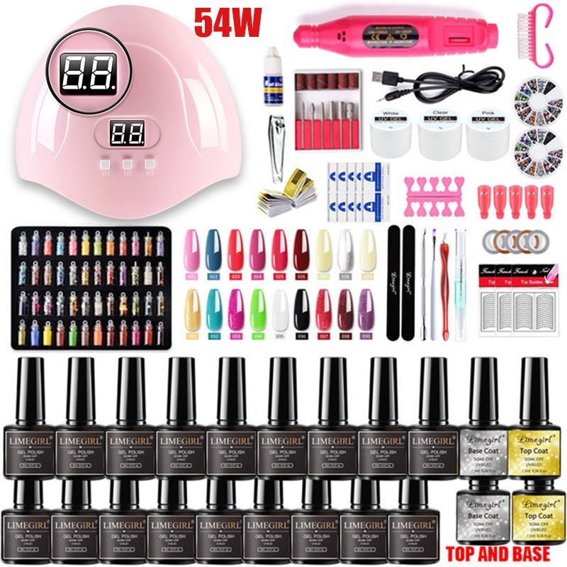 Nail Art Kit Gel Lamp Nail Grinder Nail Polishes Nail Art Tools Nail - Multi - Size 168-4 โ image 2