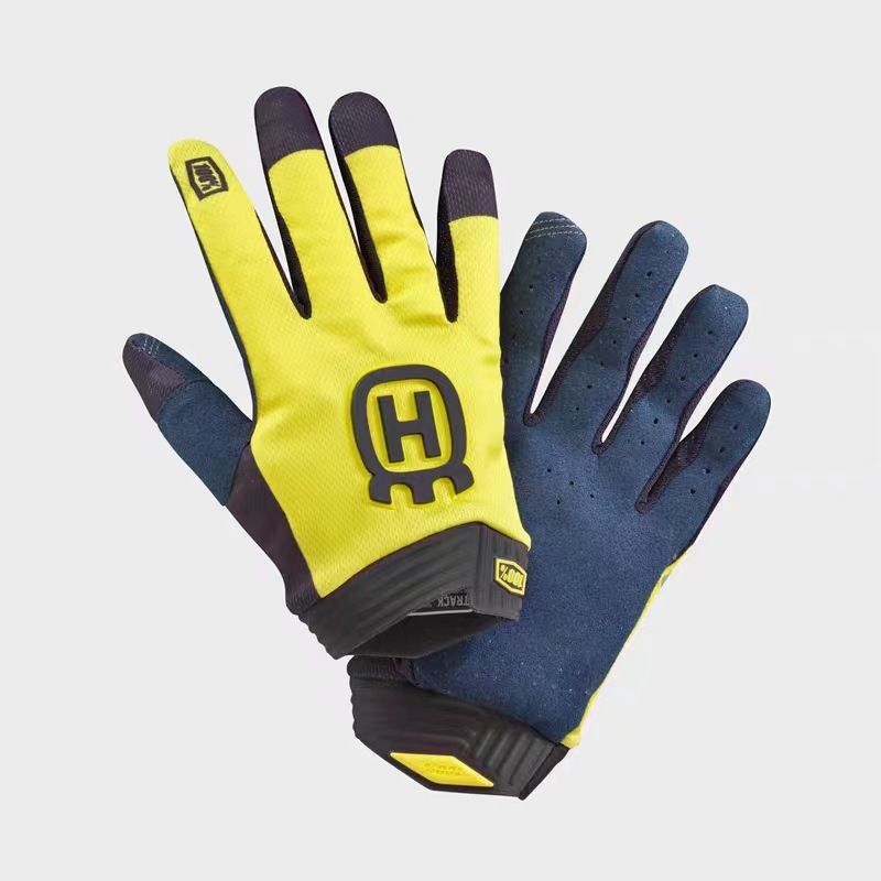 LOHAS FOX Motorcycle Gloves Touchscreen Knitting Long Breathable yellow touch screen