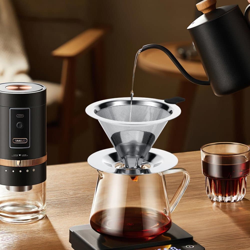 Stainless steel reusable coffee filter, easy to clean and durable, environmentally friendly for brewed coffee, 11.5CM — image 5