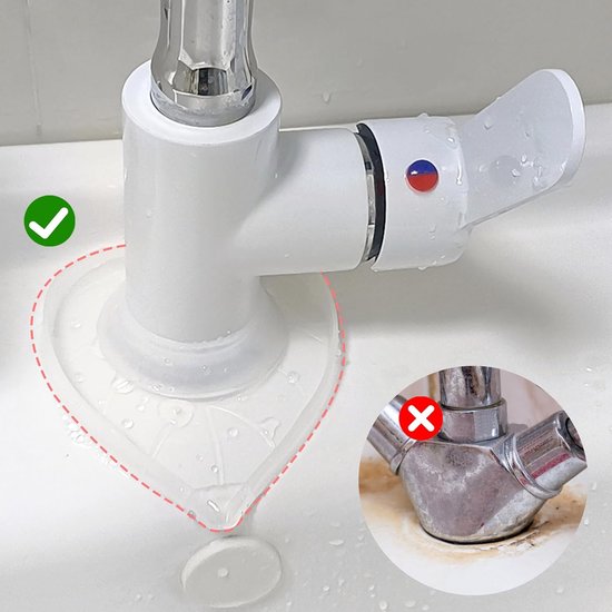 Tap mats - 2 pieces - Kitchen taps and sinks - Waterproof tap covers - Splash guard, limescale protector, waterproof cover for bathroom taps — image 3