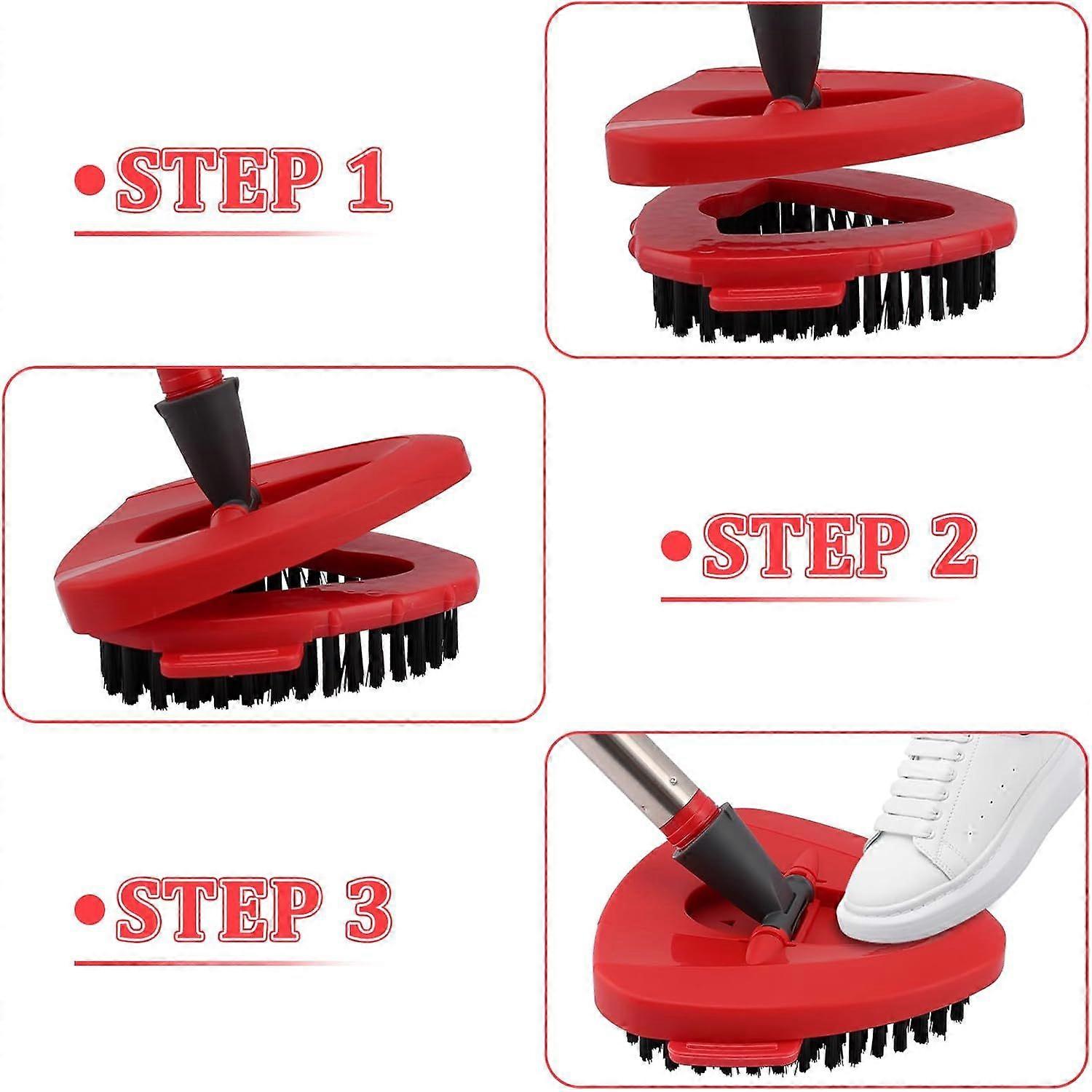 Mop Heads Replacement Scrubbing Brush Mop Head for Vileda Turbo Spin Mop, Hard Bristle Carpet Brush Cleaning Brush for Bathroom Garage Kitchen1x Brush 1x Brush — image 5