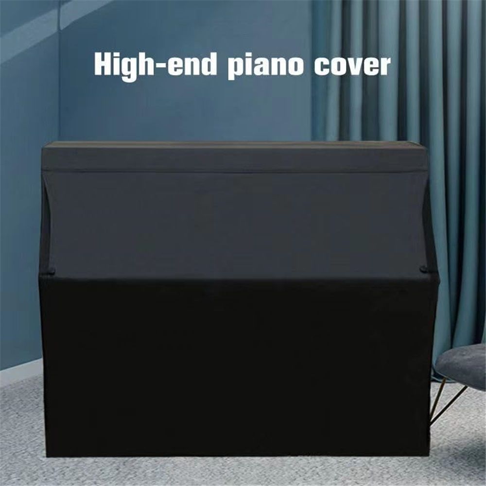 Upright Piano Cover-Black Piano Cover-Pet Paw Protector-Waterproof, Dustproof, Sunproof-Reusable Washable Piano Full Cover（420D：153*60*110cm black） — image 2
