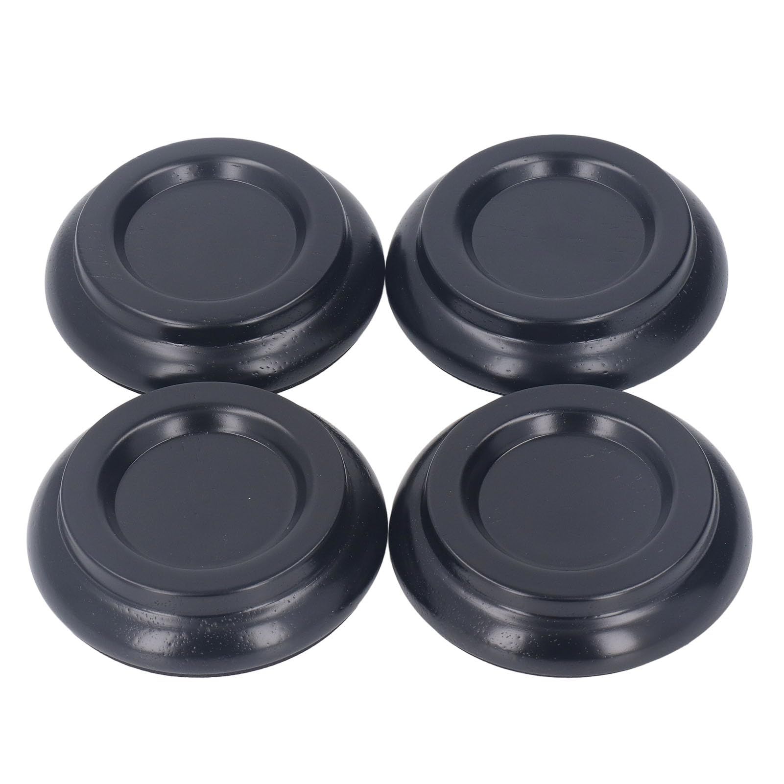 4PCS Beechwood Piano Caster Cups, Non Slip & Anti Noise Pad, Floor Protection with Wide Application for Upright Pianos (Black) — image 2