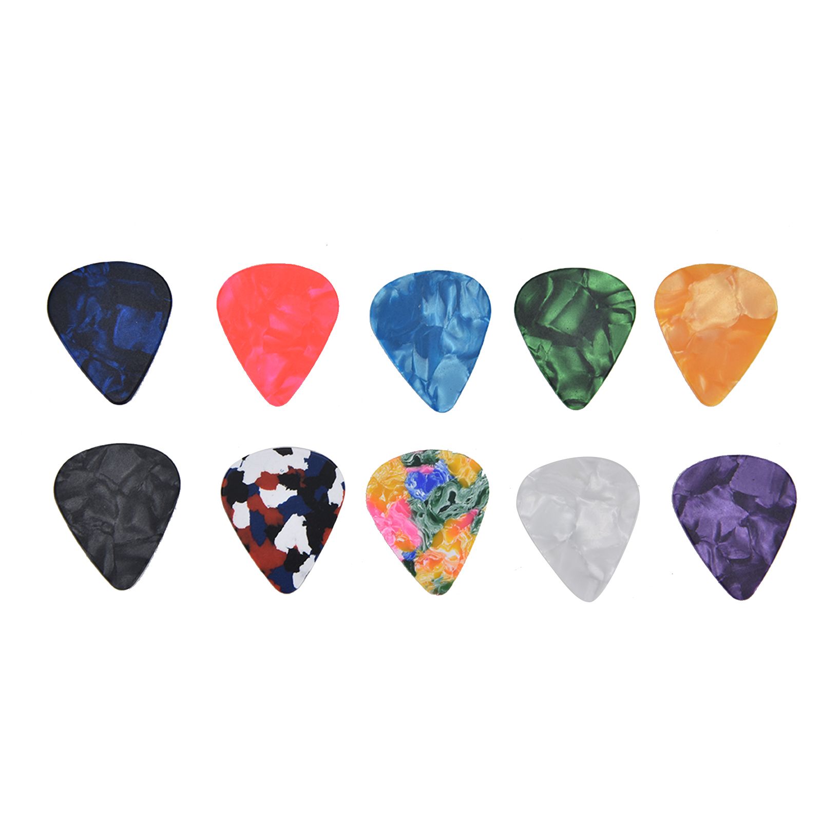 10Pcs Guitar Picks Boost Bass Portable Colorful Retro Cosmic Star Sky Pattern Guitar Pick for Bass Banjo Ukulele0.96mm Silver Box โ image 2