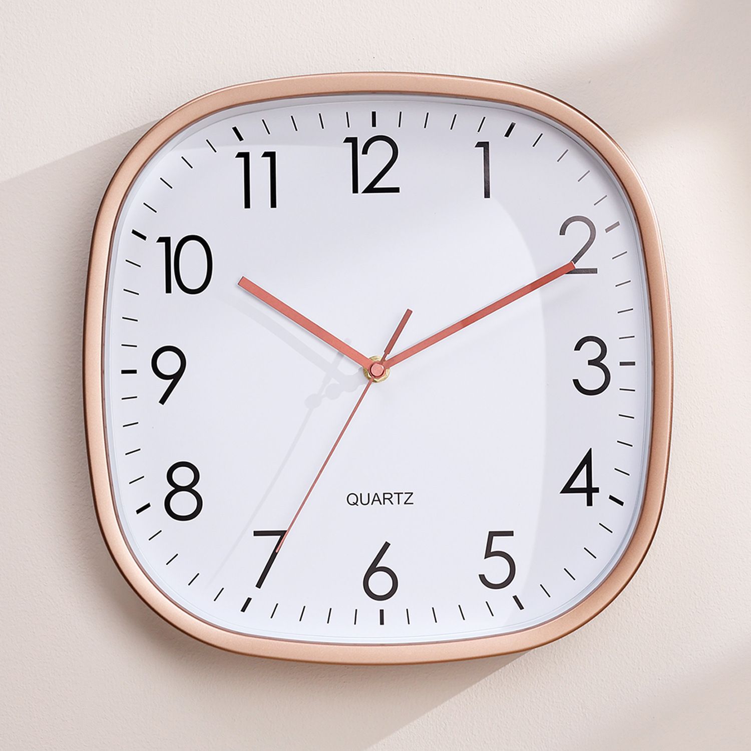 Square Retro Wall Clock in Acrylic, Contemporary Decor for Office, Living Room, Kitchen or Bathroom. Decorative Aluminum — image 2